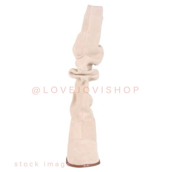 Boho Western | Cream Suede Slouch Boots | Giving Isabel Marant Vibes | Knee High - Picture 12 of 13